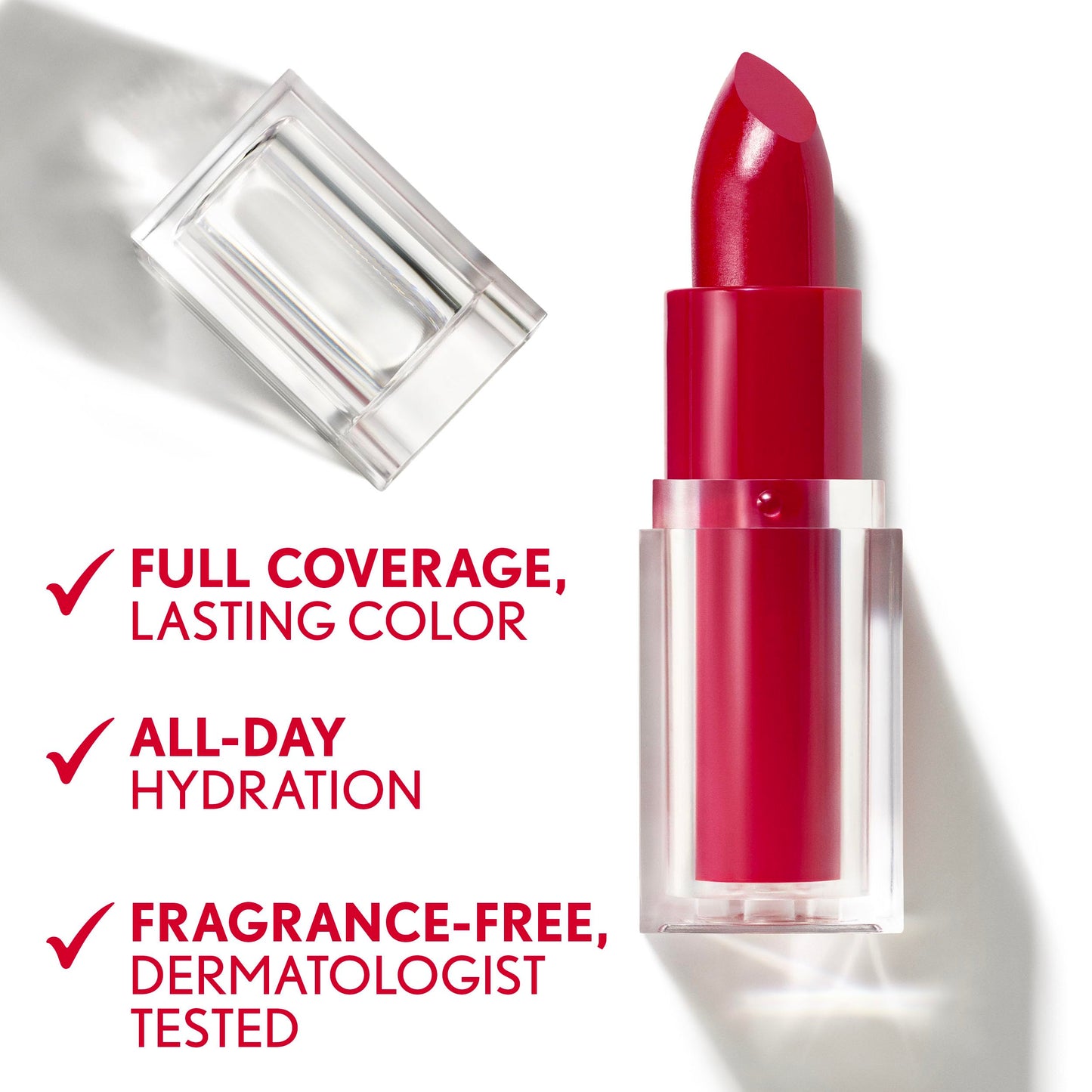 CoverGirl Clean Lip Color, Blooming Lilac, Satin Finish, 24-Hour Wear, Squalane, Avocado & Aloe, Non-Drying