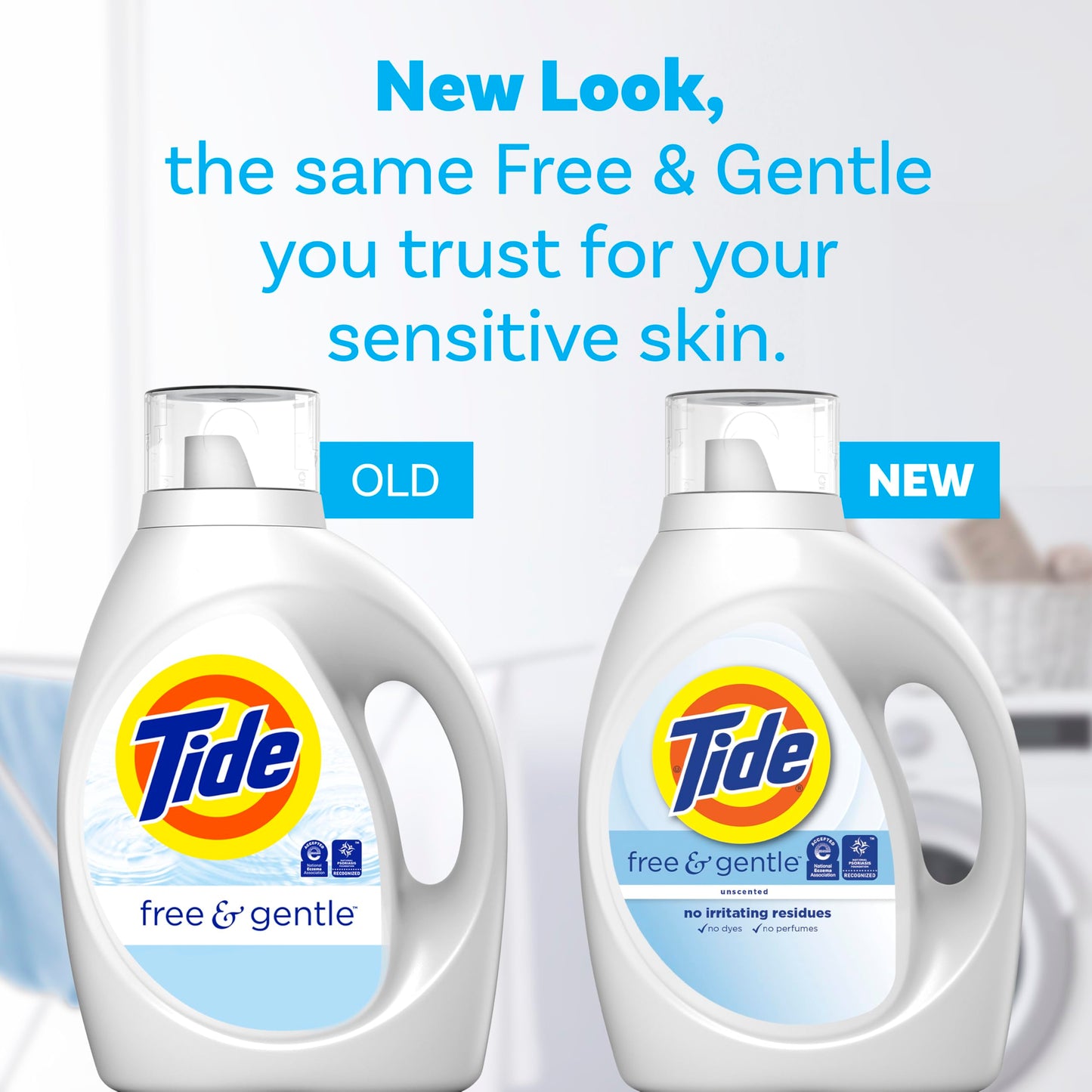 Tide Free & Gentle Liquid Laundry Detergent, Tide Laundry Detergent, Clean Laundry Detergent, 48 loads, 1.86L