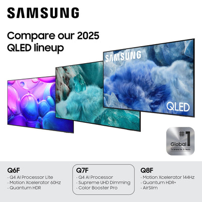 Samsung 50-Inch Class QLED Q7F Series Samsung Vision AI Smart TV (2025 Model, 50Q7F) Quantum HDR, Object Tracking Sound Lite, Q4 AI Gen1 Processor, 4K upscaling, Gaming Hub, Alexa Built-in