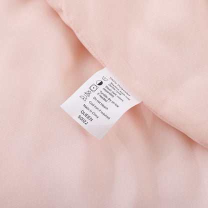 ROSGONIA Blush Comforter Set Queen, 3pcs (1 Boho Pink Comforter & 2 Pillowcases) All Season Soft Bedding Lightweight Bedspread Blanket Quilt