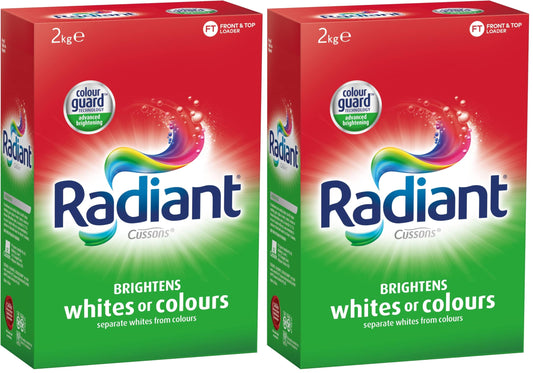 Radiant Washing Powder Laundry Detergent for Whites or Colours, 2kg (Pack of 2)
