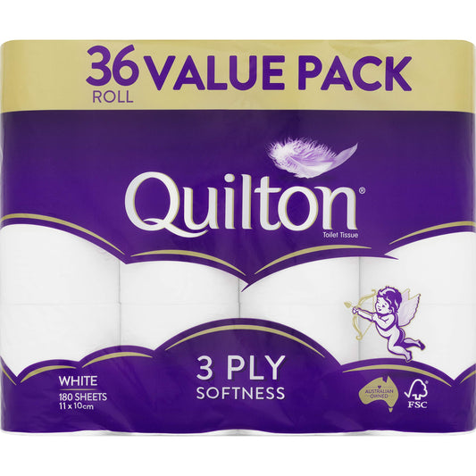 Quilton 3-Ply Toilet Tissue 36 pack