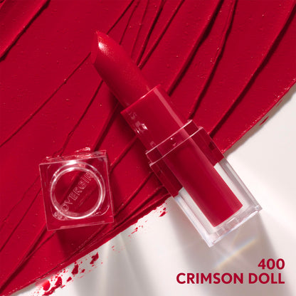 CoverGirl Clean Lip Color, Crimson Doll, Satin Finish, 24-Hour Wear, Squalane, Avocado & Aloe, Non-Drying
