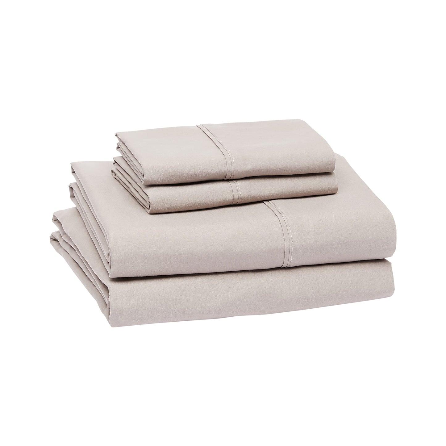 Lightweight Super Soft Easy Care Microfiber Bed Sheet Set with 36-cm Deep Pockets - Queen, Taupe