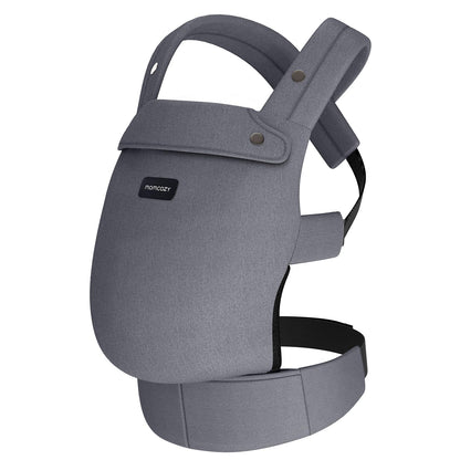 Momcozy Baby Carrier - Ergonomic, Cozy and Lightweight Carrier for 7-44lbs, Effortless to Put On, Ideal for Hands-Free Parenting, Enhanced Lumbar Support, Purehug for Infant to Toddler, Grey