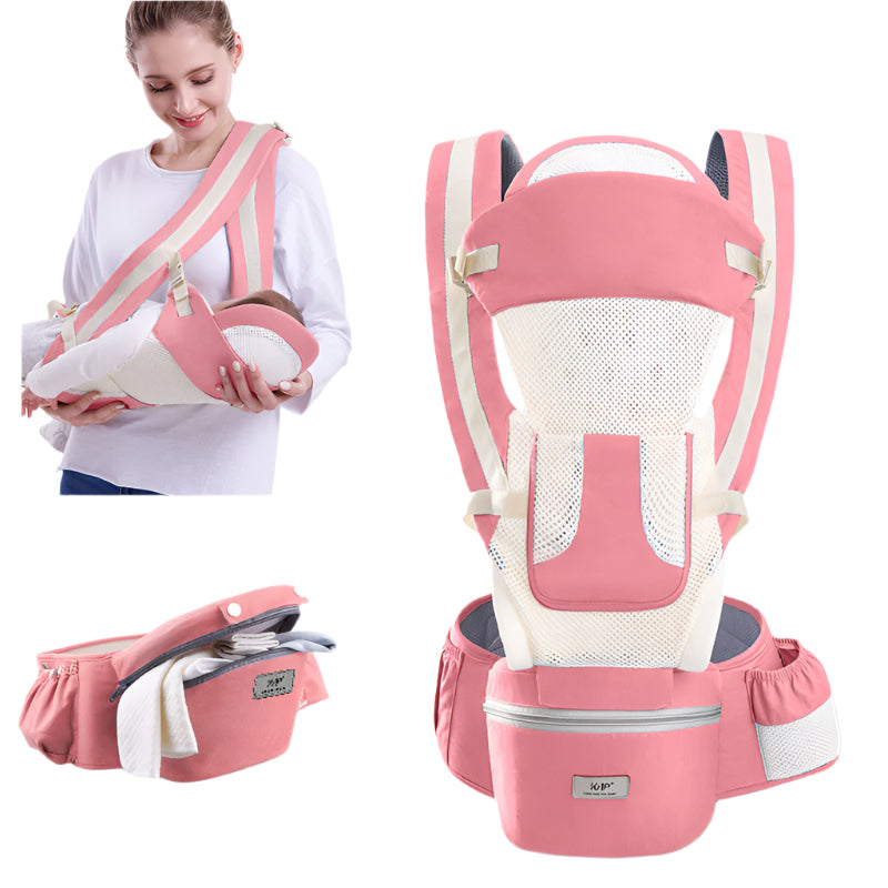 abundance Ergonomic Baby Carrier 3-in-1 - Hip Seat Carrier with Front Facing & Kangaroo Wrap Sling for Infants