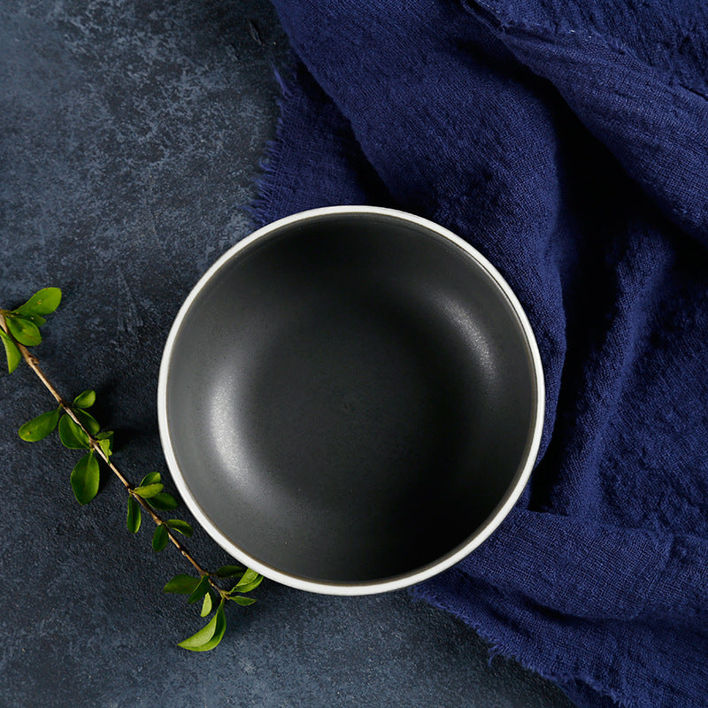 Simple Ceramic Tableware Western Food Bowls Underglaze Plates