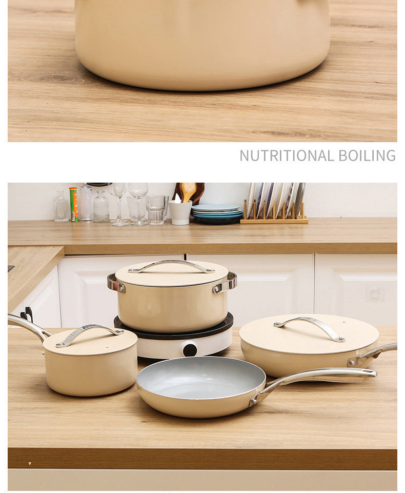 Ceramic Frying Pan and Pot Set