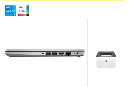 HP 240 14-inch G9 Laptop, Silver + HP LaserJet Pro 3001dw Printer 732A9PA-BN1- Bundle