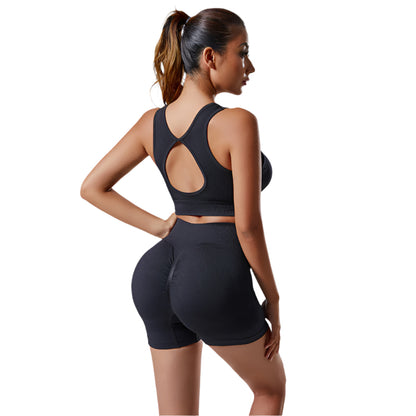 abundance Seamless Knitted Exercise Yoga Clothes Suit Summer