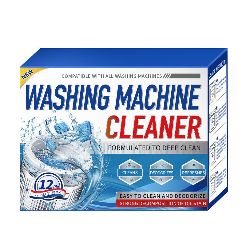 Washing Machine Cleaner Descaling 24-piece Pack - Deep Cleaning Sheets For HE Front Loaders And Top Loading Washing Machines, Septic Tank Safety And Environmentally Friendly Deodorant, Cleaning Inner