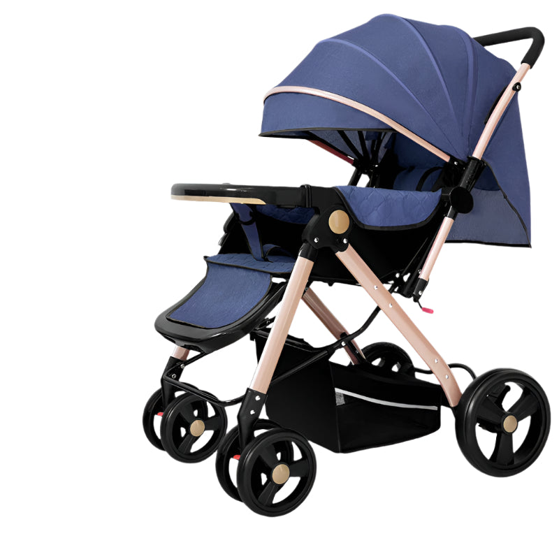 Lightweight Baby Stroller - Sit & Lie Down, Foldable with Shock Absorption