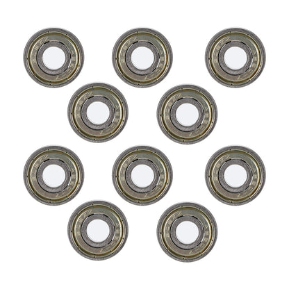 10 PCs 3D Printer Accessories Flange Deep Groove Chrome Steel Bearing 608ZZ with 2 Protecting Mask