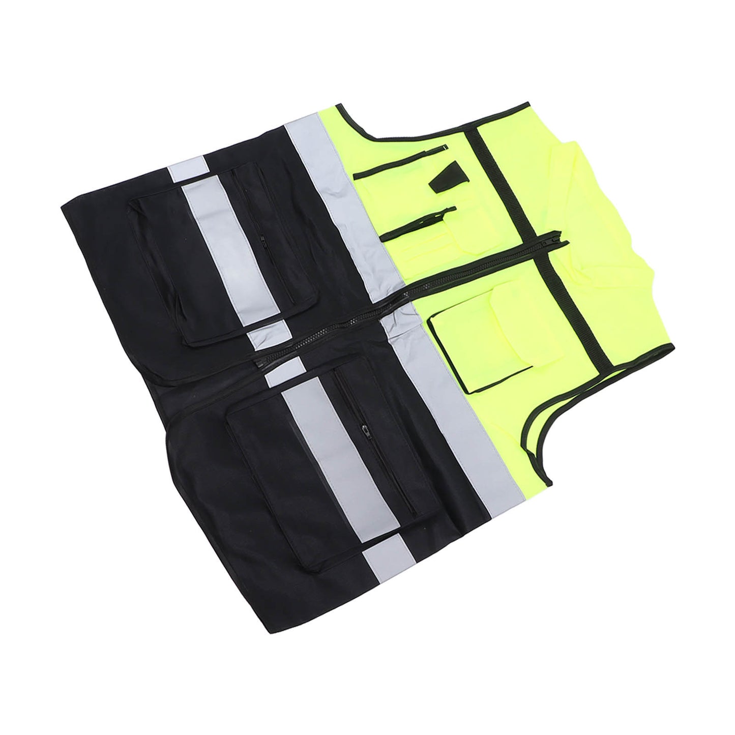 Reflective Working Vest Multiple Pockets Mesh Design High Visibility Breathable Safety Vest with Reflective Strips