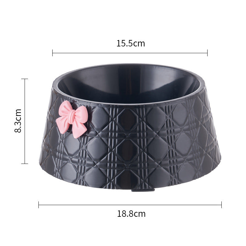 Pet Food and water Bowls with Lovely Bowknot