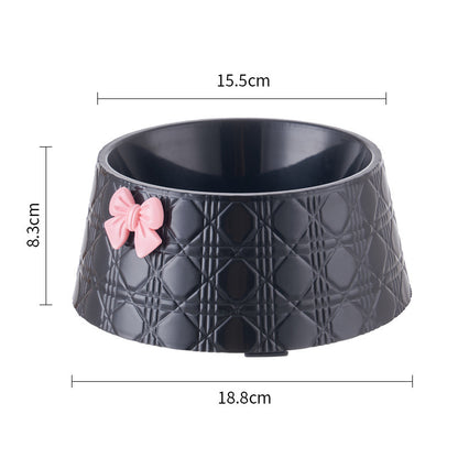 Pet Food and water Bowls with Lovely Bowknot
