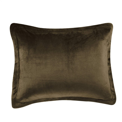 Ultra-Soft Micromink Sherpa Comforter Bed Set - Chocolate, Twin