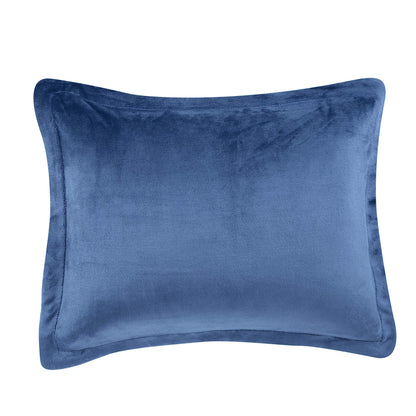 Ultra-Soft Micromink Sherpa Comforter Bed Set - Navy, Full/Queen