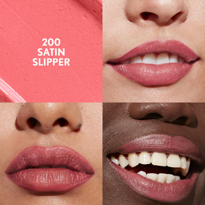 CoverGirl Clean Lip Color, Satin Slipper, Satin Finish, 24-Hour Wear, Squalane, Avocado & Aloe, Non-Drying (Pack of 2)