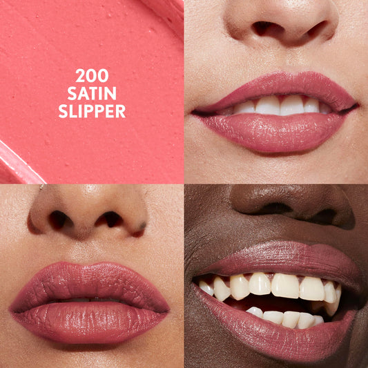 CoverGirl Clean Lip Color, Satin Slipper, Satin Finish, 24-Hour Wear, Squalane, Avocado & Aloe, Non-Drying (Pack of 2)