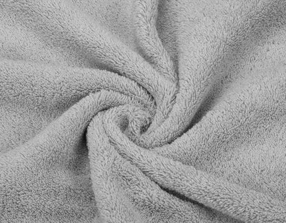 American Soft Linen Luxury 6 Piece Towel Set, 2 Bath Towels 2 Hand Towel 2 Washcloths, 600 GSM 100% Cotton Turkish Towels for Bathroom, Light Grey Towel Sets