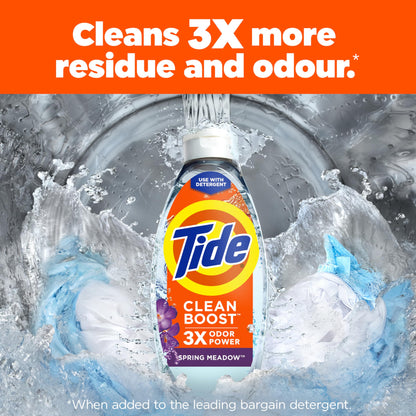 Tide Clean Boost Fabric Rinse, Removes Odours and Residues, Safe on All Fabrics, Free of Dyes and Heavy Perfumes, Spring Meadow Scent, 754ML