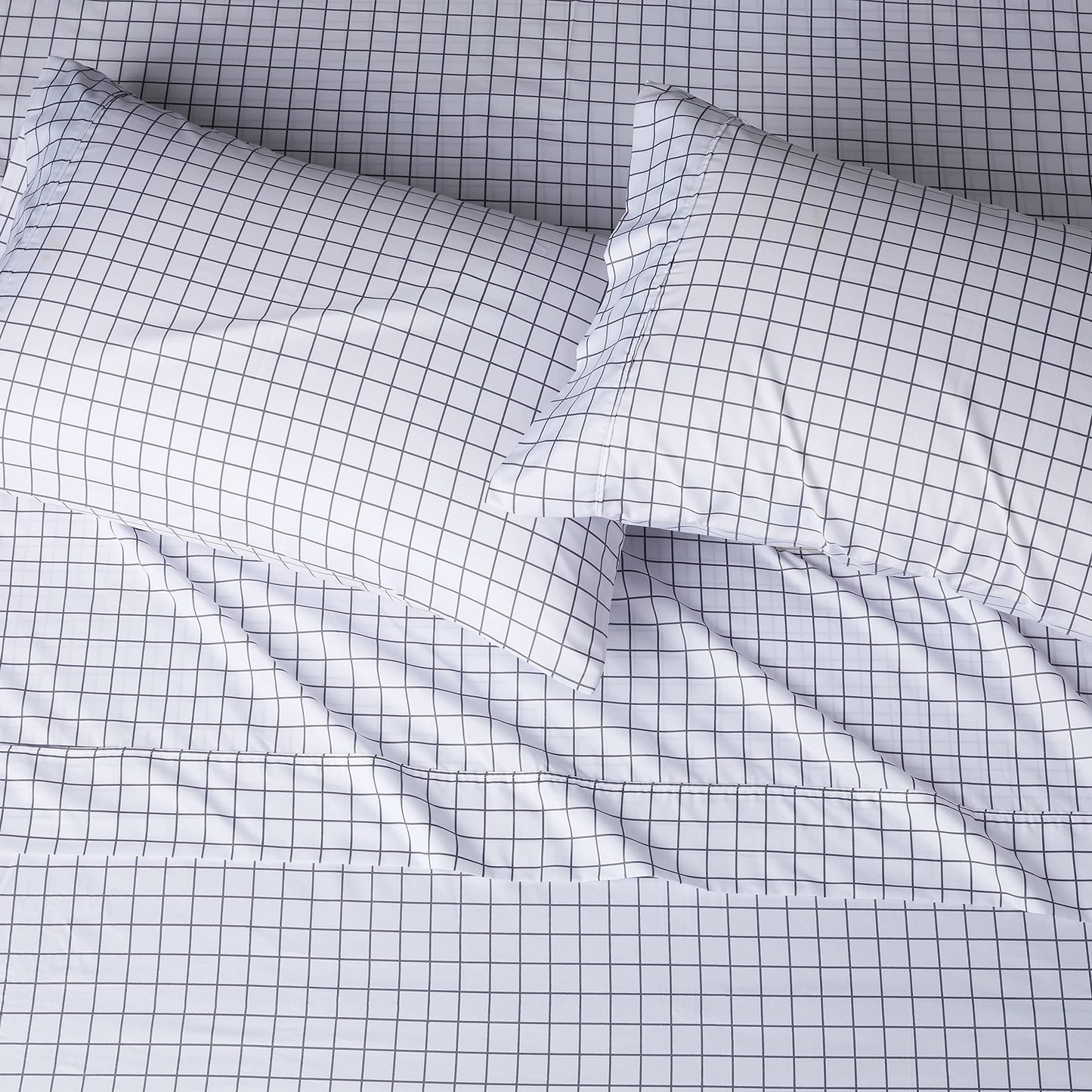 Lightweight Super Soft Easy Care Microfiber Bed Sheet Set with 36-cm Deep Pockets - Double / Full, Blue Gray