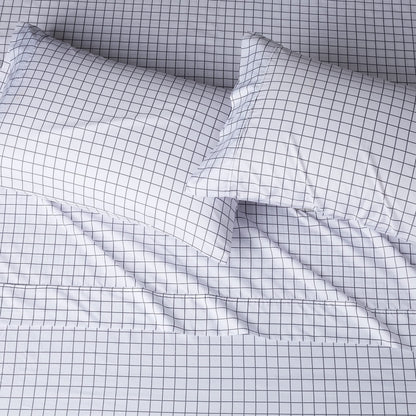 Lightweight Super Soft Easy Care Microfiber Bed Sheet Set with 36-cm Deep Pockets - Double / Full, Blue Gray