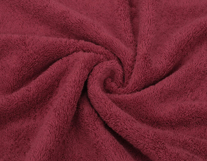 American Soft Linen Luxury 6 Piece Towel Set, 2 Bath Towels 2 Hand Towel 2 Washcloths, 600 GSM 100% Cotton Turkish Towels for Bathroom, Bordeaux Red Towel Sets