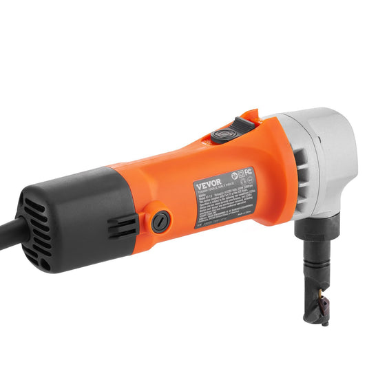 VEVOR Sheet Metal Nibbler, 550W Powerful 2200 RPM High Speed, 360 Degree Rotation Electric Nibbler Metal Cutter, Straight Curve And Circle Cutting For Stainless Steel, Aluminum, Plastic, Wood Board