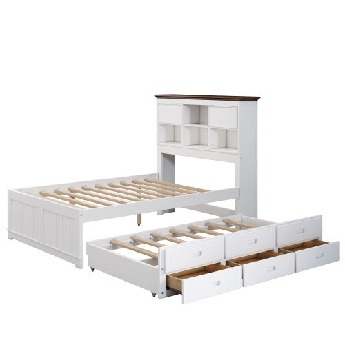 Bed With Trundle Bed And 3 Spacious  Bed Drawers