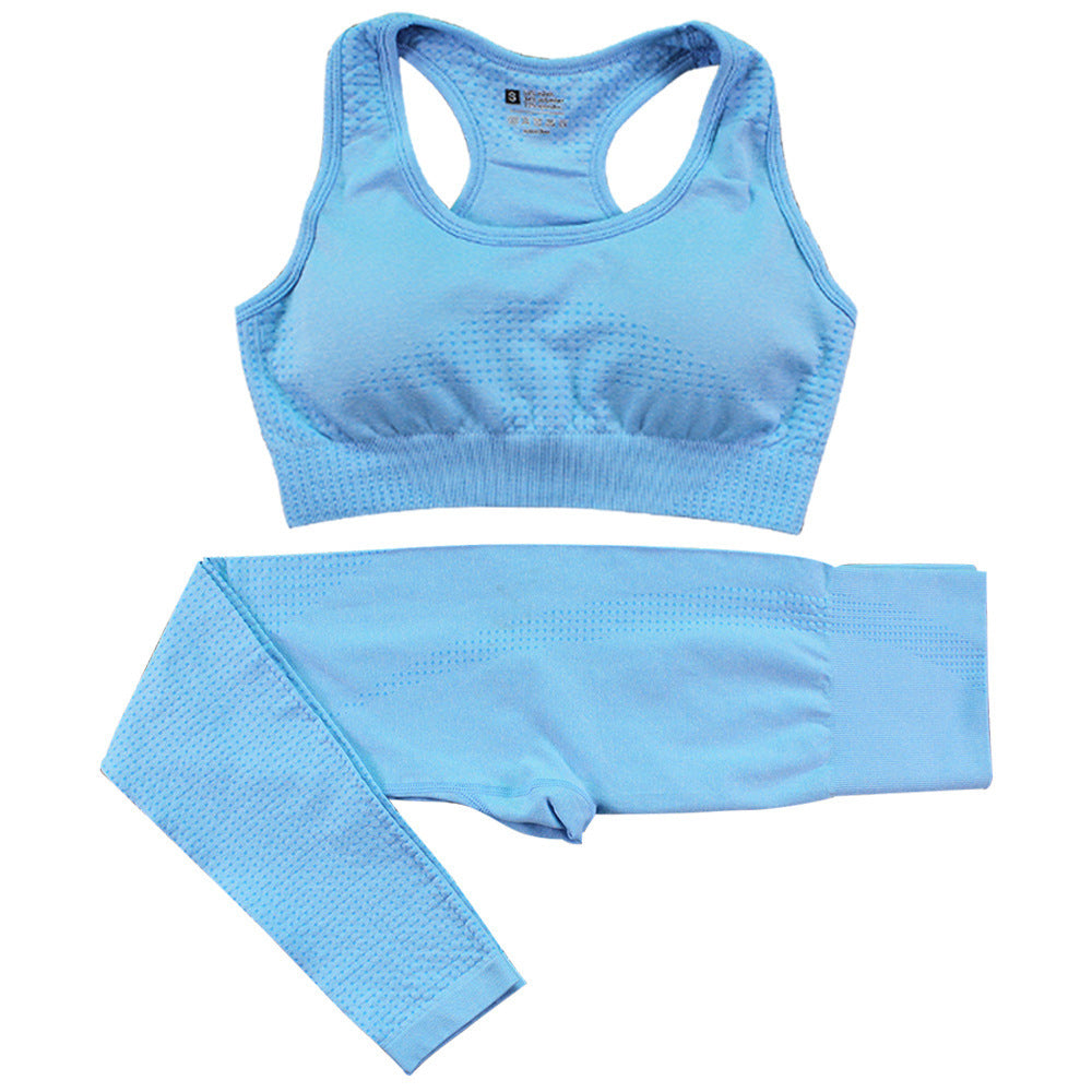 abundance 2PCS Seamless Yoga Set Women Tracksuit High Waist Leggings Workout Sportswear Gym Clothing Fitness Crop Top Sports Suits Gym Set