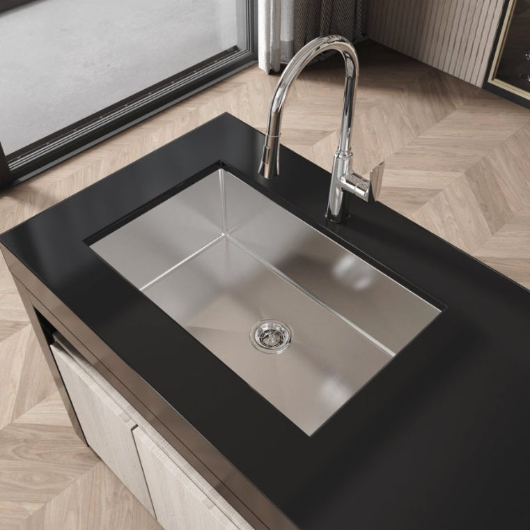 Kitchen Sink 30x19 Multifunctional Undermount Workstation Kitchen Sink S304 Stainless Steel Handmade Modern Single Bowl Kitchen Sink