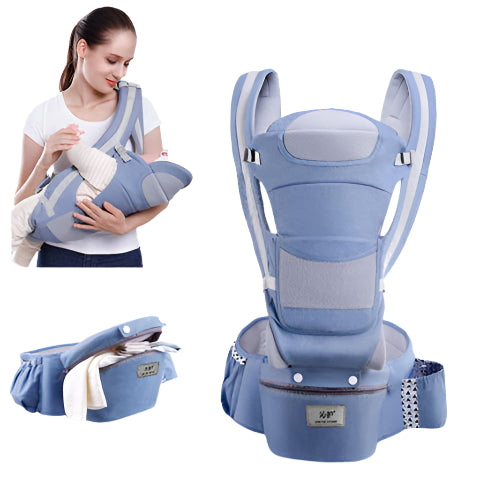 abundance Ergonomic Baby Carrier 3-in-1 - Hip Seat Carrier with Front Facing & Kangaroo Wrap Sling for Infants