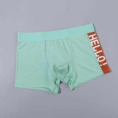 Men's Modal High-end Mid-rise Boxer Briefs Youth Antibacterial Cotton File Breathable Boxers