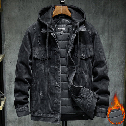 Men Thick denim jacket