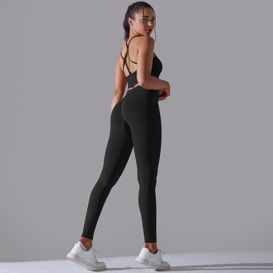 Seamless Knitted Tight High Waist Yoga Clothes Suit