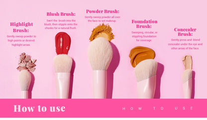 Jessup Pink Makeup Brushes Set 14Pcs Make up Brushes Vegan Foundation Blush Eyeshadow Powder Blending Brush with Gift Box,T495-G