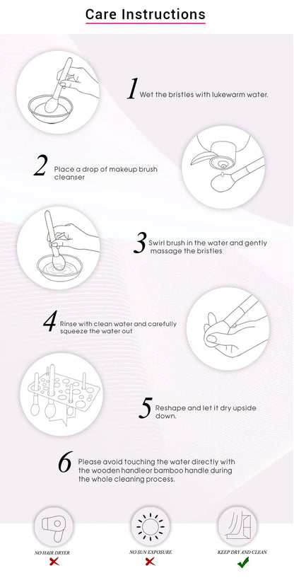 Jessup Makeup brushes 15- 25pcs Make up Brush set Professional Natural Synthetic Foundation Powder Contour Blending Eyeshadow