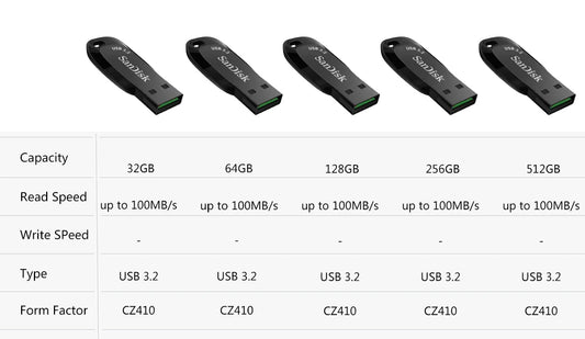 Sandisk USB 3.2 Pendrive 512GB 256GB 128GB 64GB 32GB USB Flash Drive Pen Drive USB Flash Stick Disk on Key Memory for Computer
