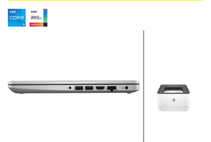 HP 240 14-inch G9 Laptop, Silver + HP LaserJet Pro 3001dw Printer 732A9PA-BN1- Bundle