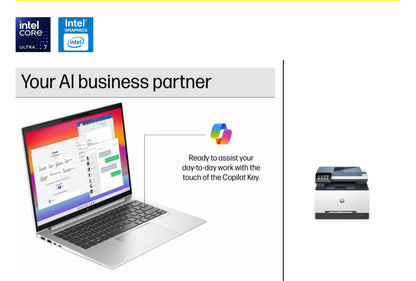 HP EliteBook 840 14 inch G11 Business Laptop, Silver + HP Color LaserJet Pro MFP 3301fdn A4LY6PA-BN3 - save $200