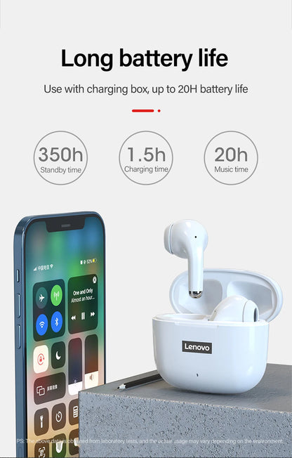 Original Lenovo Thinkplus LivePods LP40pro TWS Semi-in-ear Ergonomic 5.1 Bluetooth Earphone Wireless Stereo Music Calls Headset