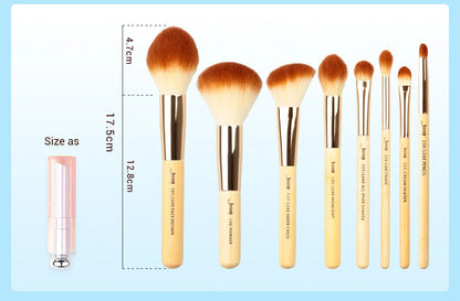 Jessup Professional Makeup Brushes Set Foundation Powder Eyeshadow Liner Blending Brush Make Up Tools Kit Bamboo Synthetic Hair