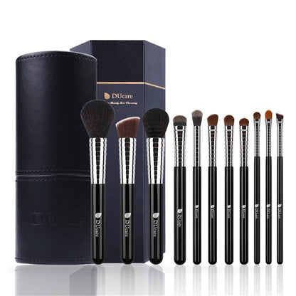 Ducare Makeup Brushes 11Pcs Professional Makeup Brush Set Foundation Powder Blush Eyeshadow Eyebrow Blending Brushes with Holder