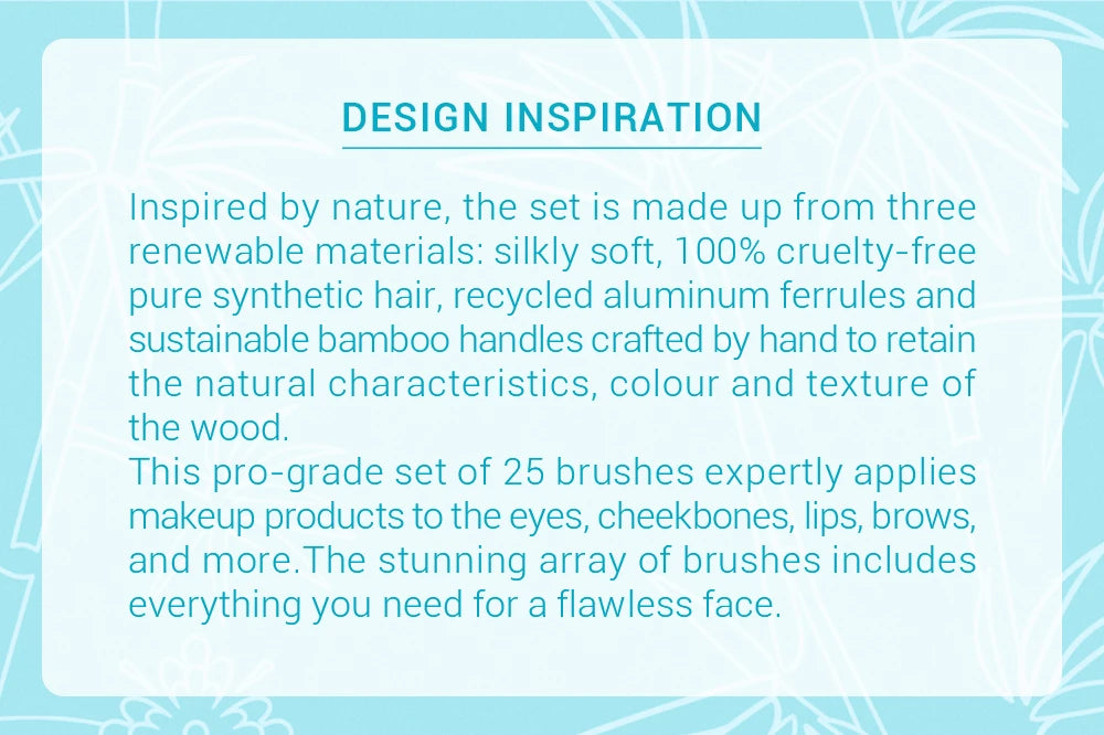 Jessup Professional Makeup Brushes Set Foundation Powder Eyeshadow Liner Blending Brush Make Up Tools Kit Bamboo Synthetic Hair