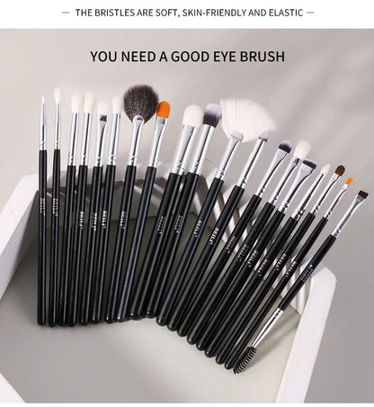 BEILI Goat Makeup Brush Set Eyeshadow Makeup Brushes Professional Foundation Blending Eyebrow Fan Blush brosse maquiagens