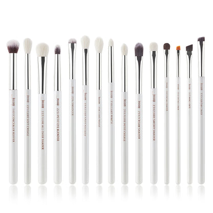 Jessup Eye Makeup Brushes Set 15pcs Precise Eyeshadow Brush Eyebrow EyeLiner Blending Concealer Natural Synthetic Black T177