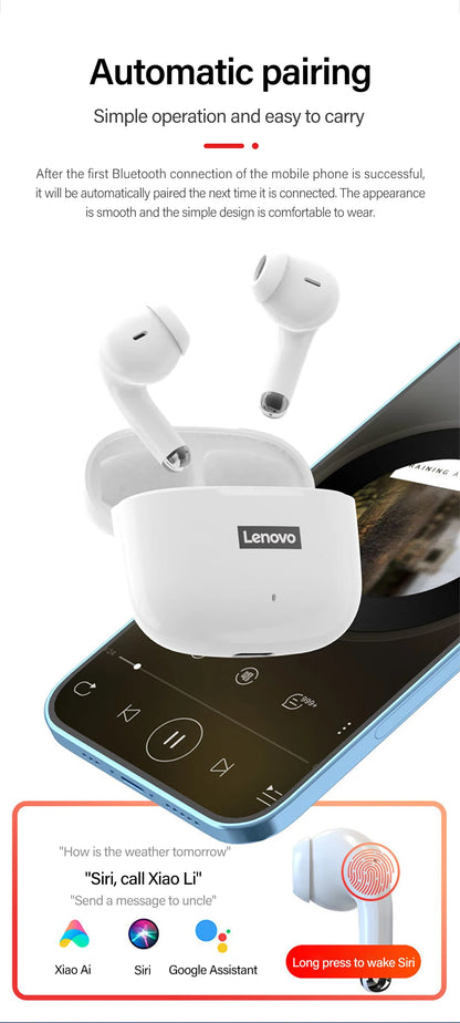 Original Lenovo Thinkplus LivePods LP40pro TWS Semi-in-ear Ergonomic 5.1 Bluetooth Earphone Wireless Stereo Music Calls Headset