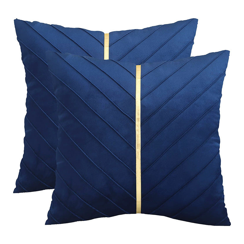 Home Simple Solid Color Flannel Pillow Cover